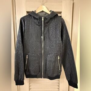 New Dolce Gabbana Nylon Black Windbreaker Italy stylish Jacket size 48 (M)